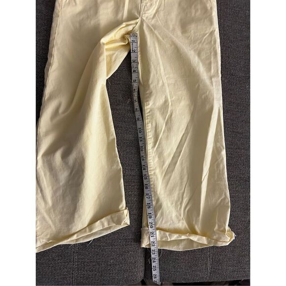 Mother The Roller Prep Pale Yellow Trouser Pants Size 27 Spring Summer Preppy - Picture 14 of 14